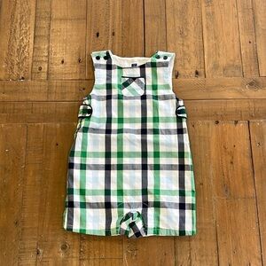 Janie and jack green plaid Jon Jon